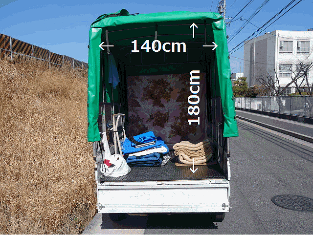 赤帽車の高さ180cm幅140cm
